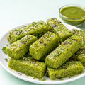 Green Palak Methi Dhokla